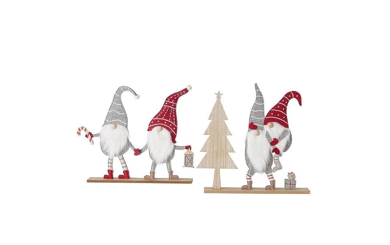 BOLTZE Weihnachtsfigur »Snorre 2 Stück, Grau/Rot« von BOLTZE