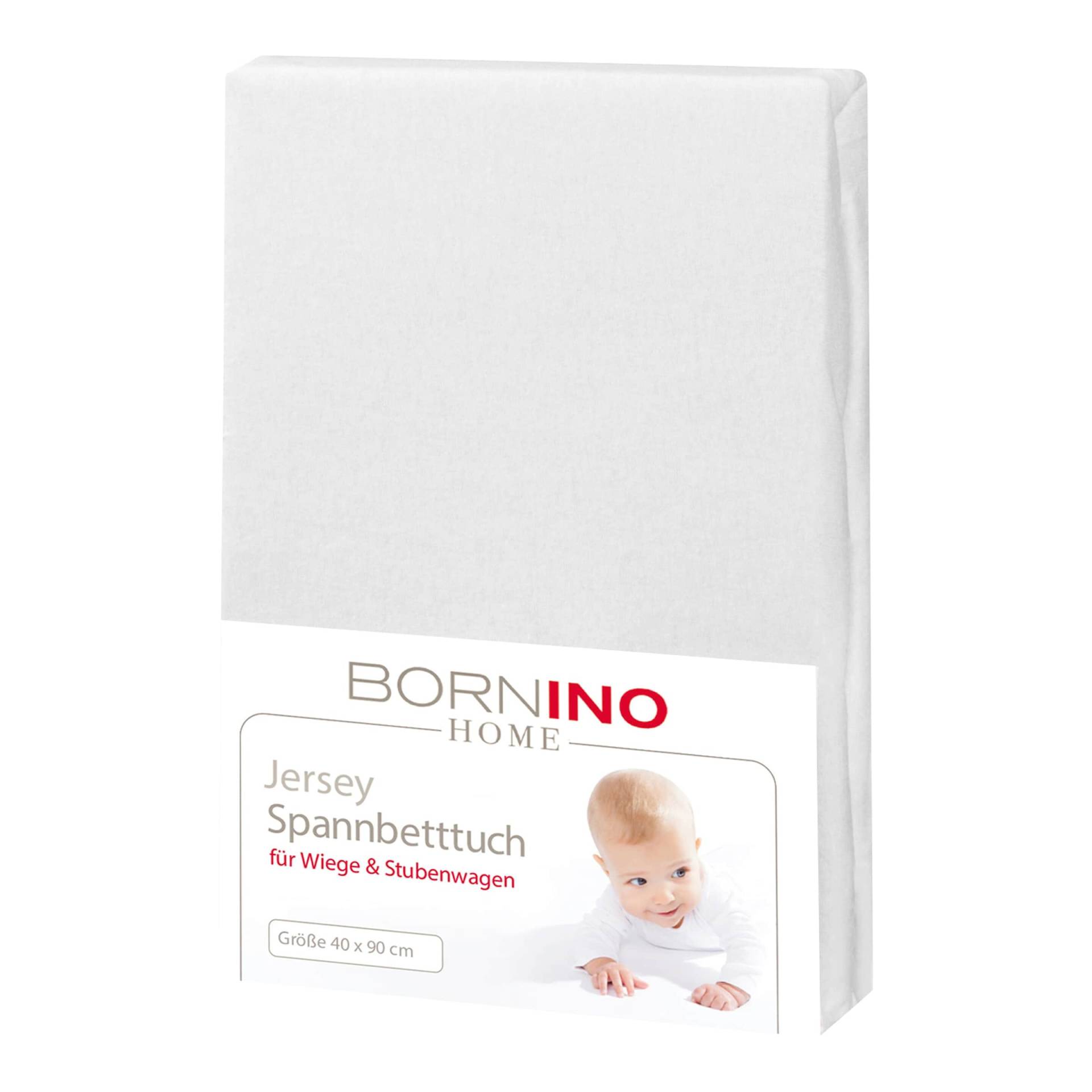 Jersey-Spannbetttuch 40x90 cm von BORNINO HOME