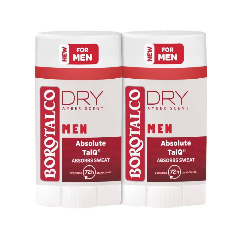Deo Men Extra Dry Amber Stick Duo Unisex  2X40ML von BOROTALCO