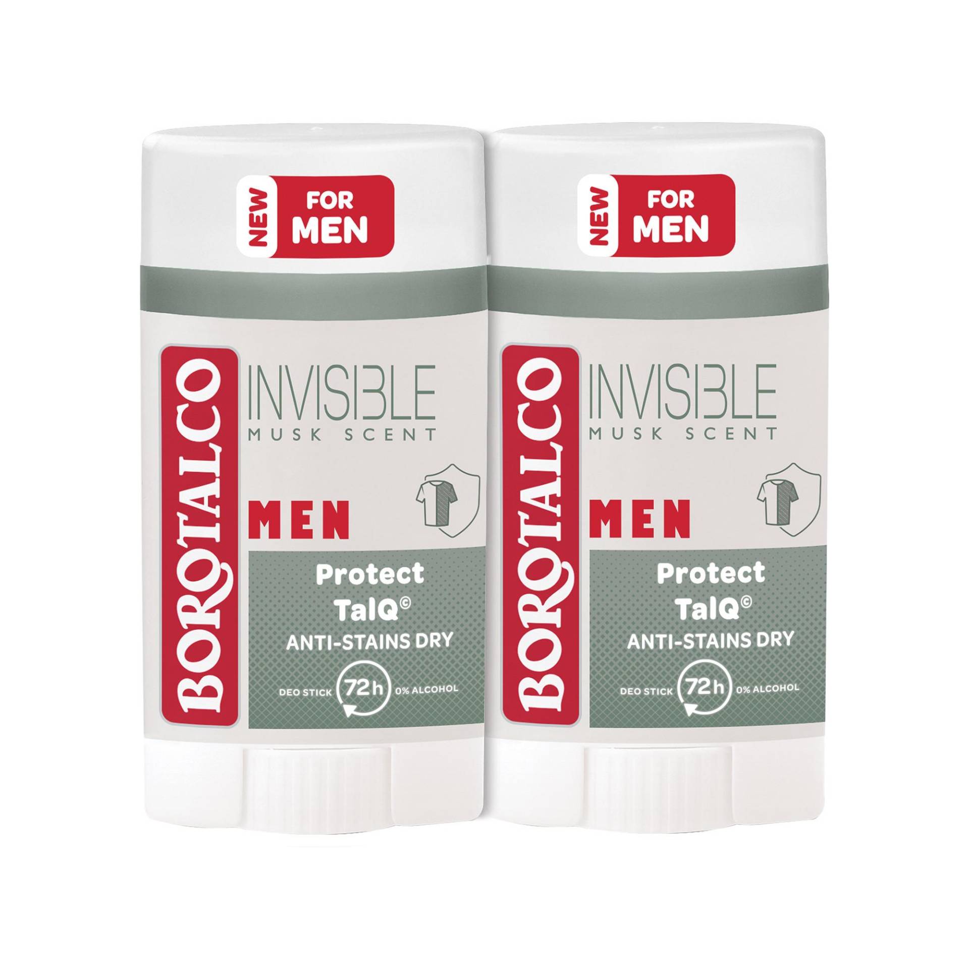 Deo Men Invisible Dry Stick Duo Unisex  2X40ML von BOROTALCO