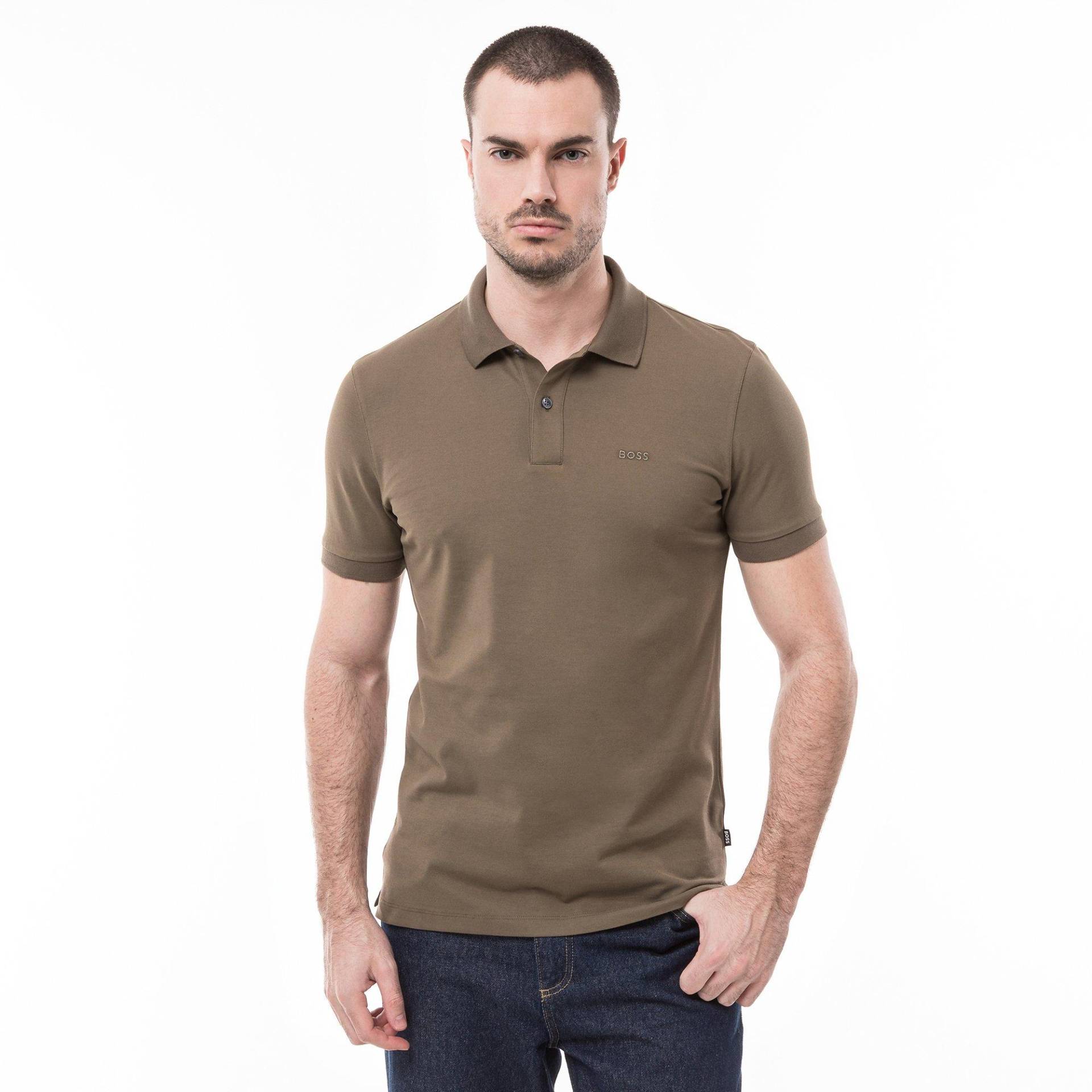 Poloshirt, Kurzarm Herren Olivegrün S von BOSS BLACK