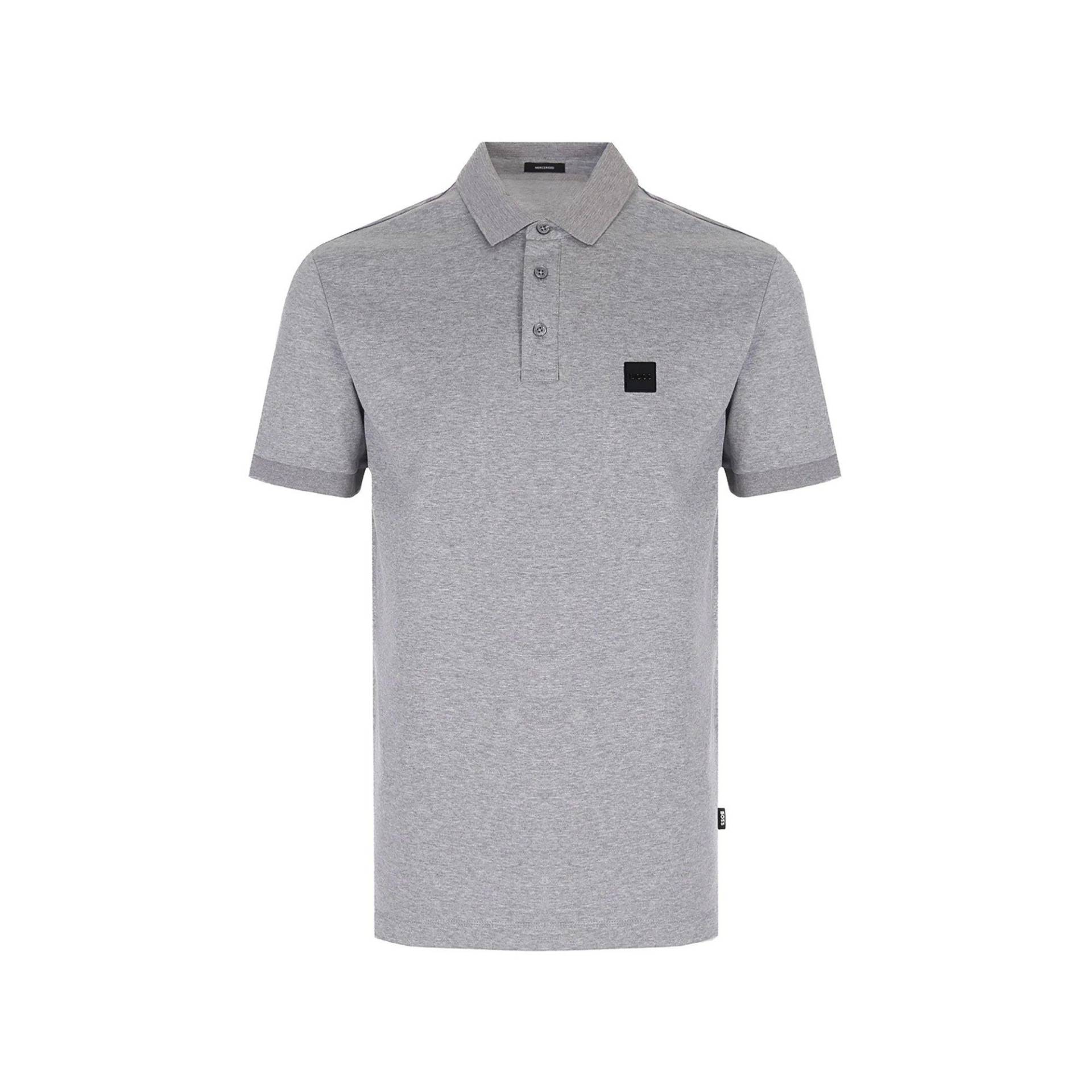 Poloshirt, Kurzarm Herren Silber S von BOSS BLACK