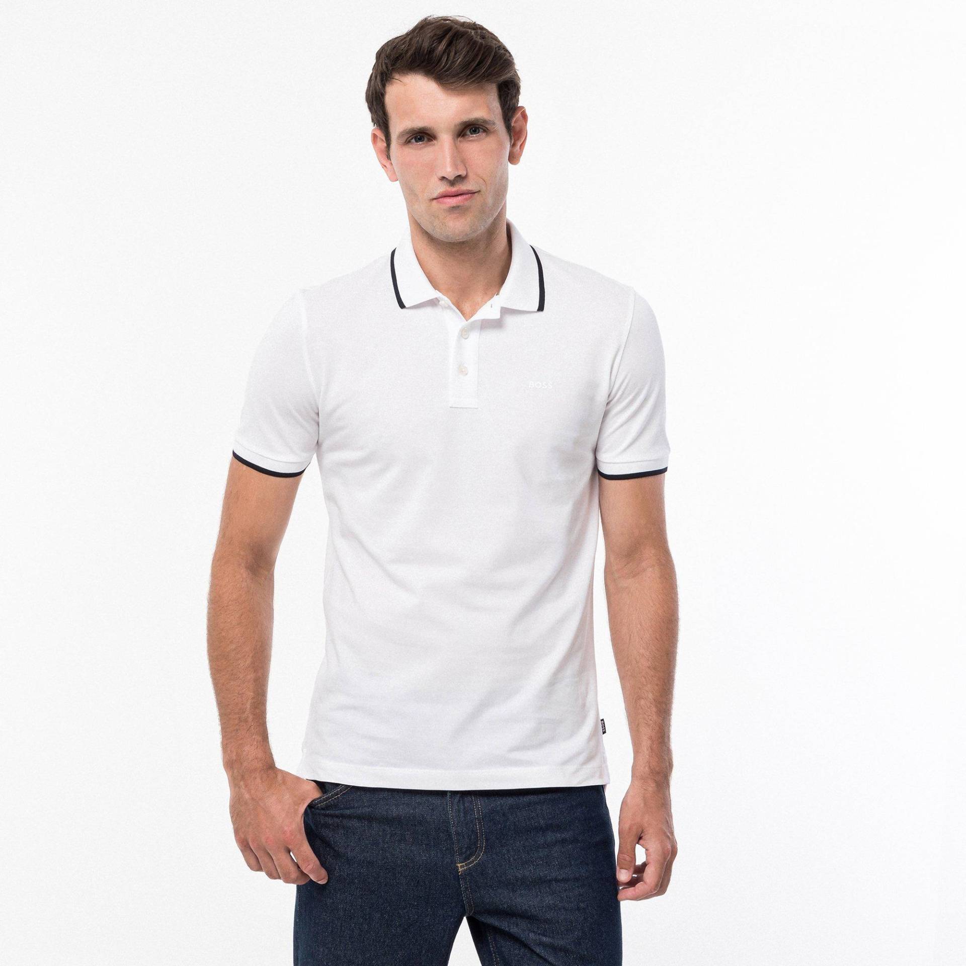 Poloshirt, Kurzarm Herren Weiss S von BOSS BLACK