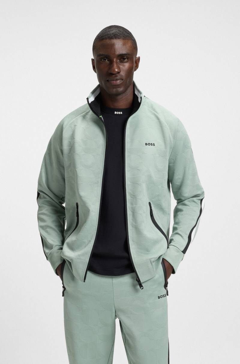 BOSS GREEN Sweatjacke »Skarley Strip«, mit dezentem Muster von BOSS GREEN