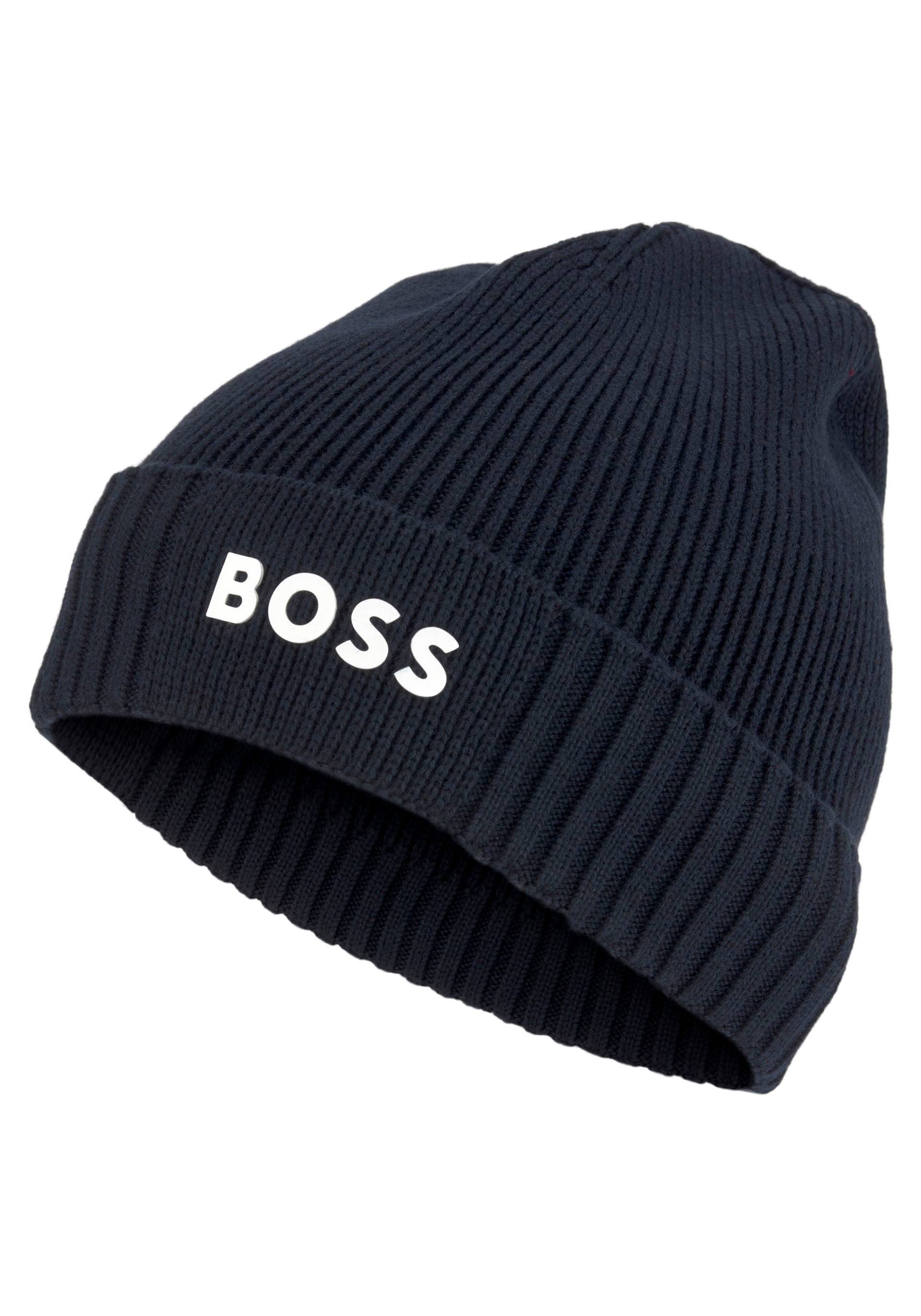 BOSS GREEN Beanie »ERROR:#N/A«, mit Labelbesatz am vorderen Abschluss von BOSS Green