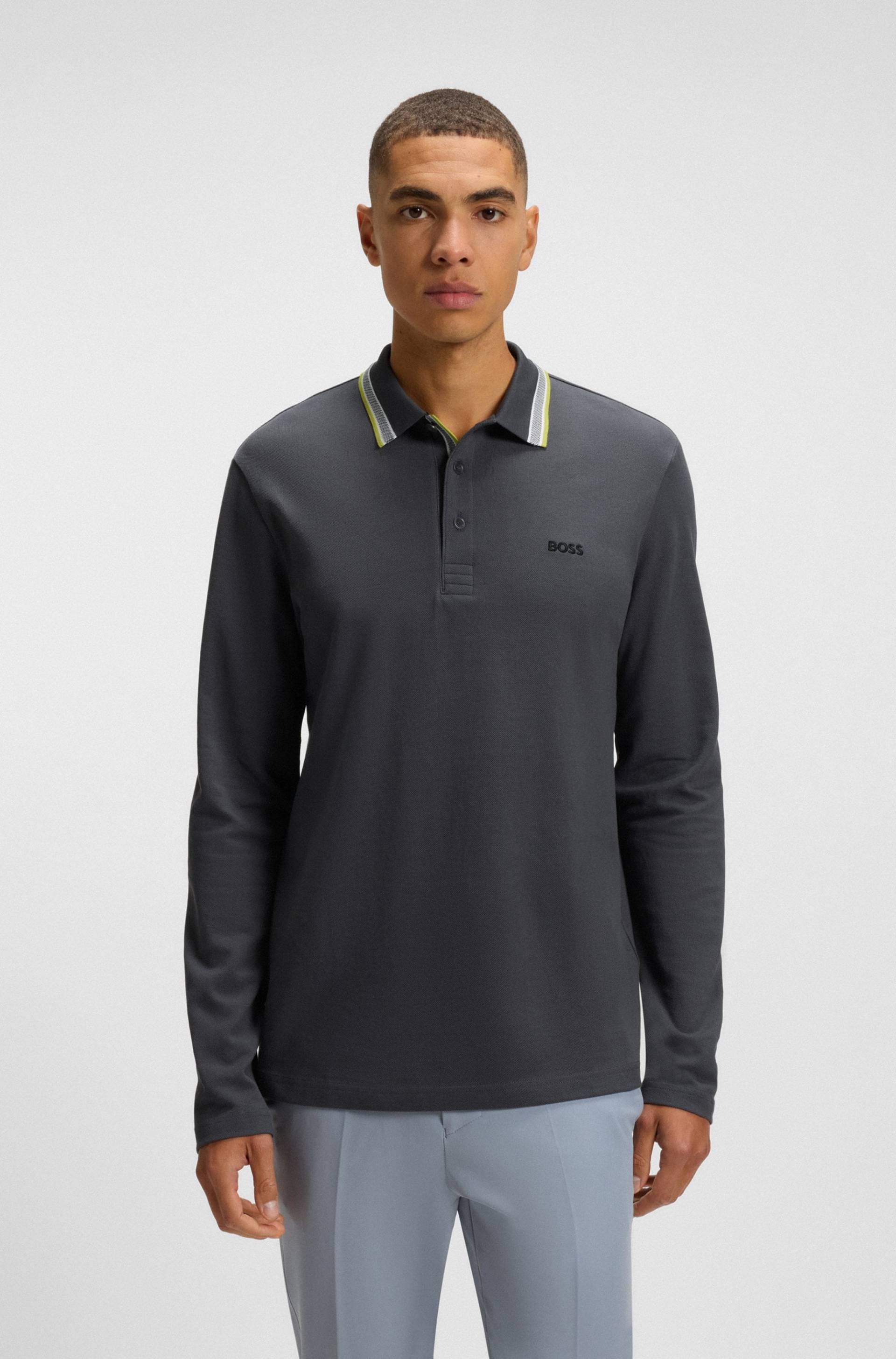 BOSS GREEN Langarm-Poloshirt »Plisy«, mit Streifen am Kragen BOSS GREEN Langarm-Poloshirt »Plisy«, mit Streifen am Kragen von BOSS Green
