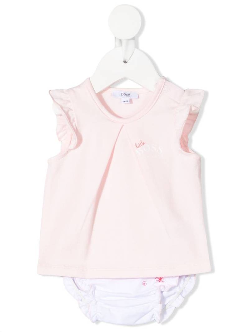 BOSS Kidswear T-shirt with floral print bloomers - Pink von BOSS Kidswear