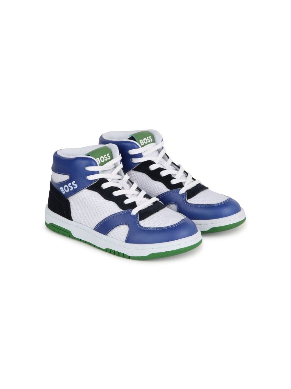 BOSS Kidswear colour-block panelled sneakers - White von BOSS Kidswear