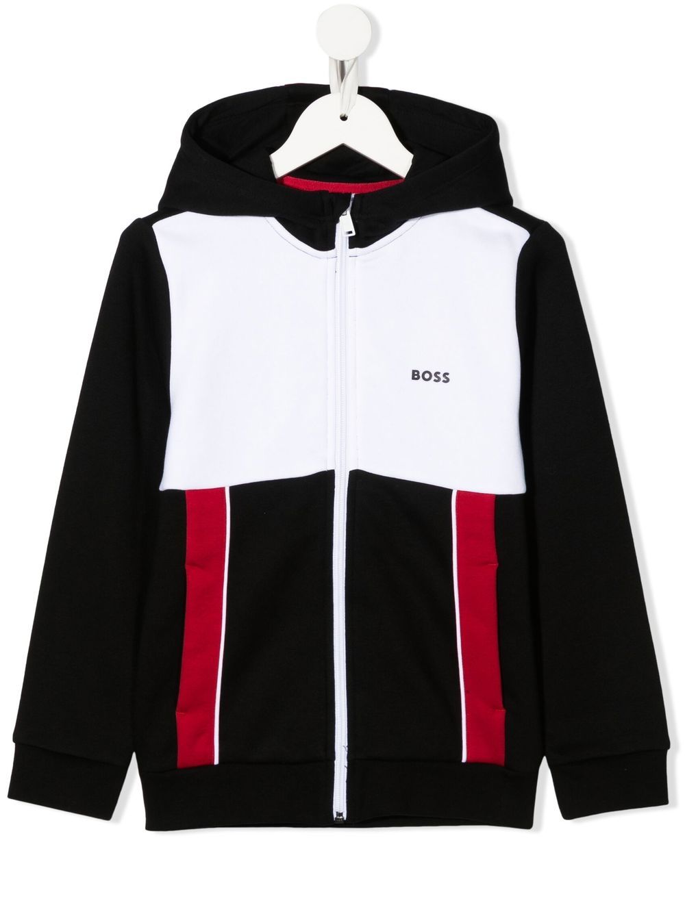 BOSS Kidswear colour-blocked zipped hoodie - Black von BOSS Kidswear