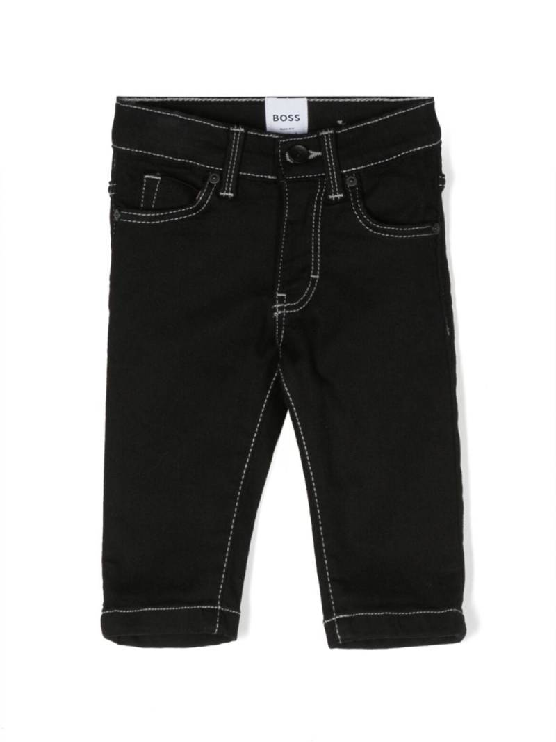 BOSS Kidswear contrast-stitching jeans - Black von BOSS Kidswear