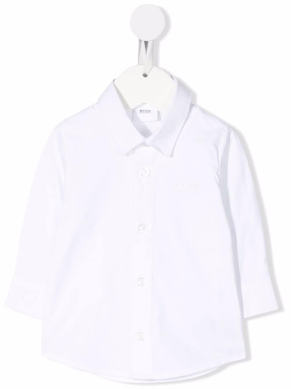 BOSS Kidswear cotton-poplin shirt - White von BOSS Kidswear