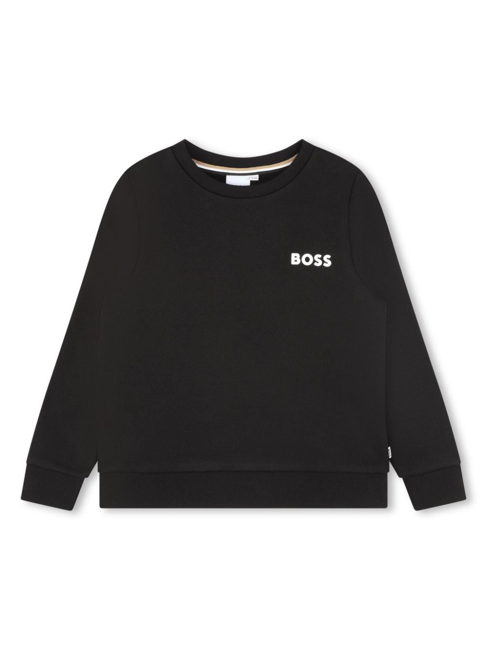 BOSS Kidswear debossed logo print cotton sweatshirt - Black von BOSS Kidswear