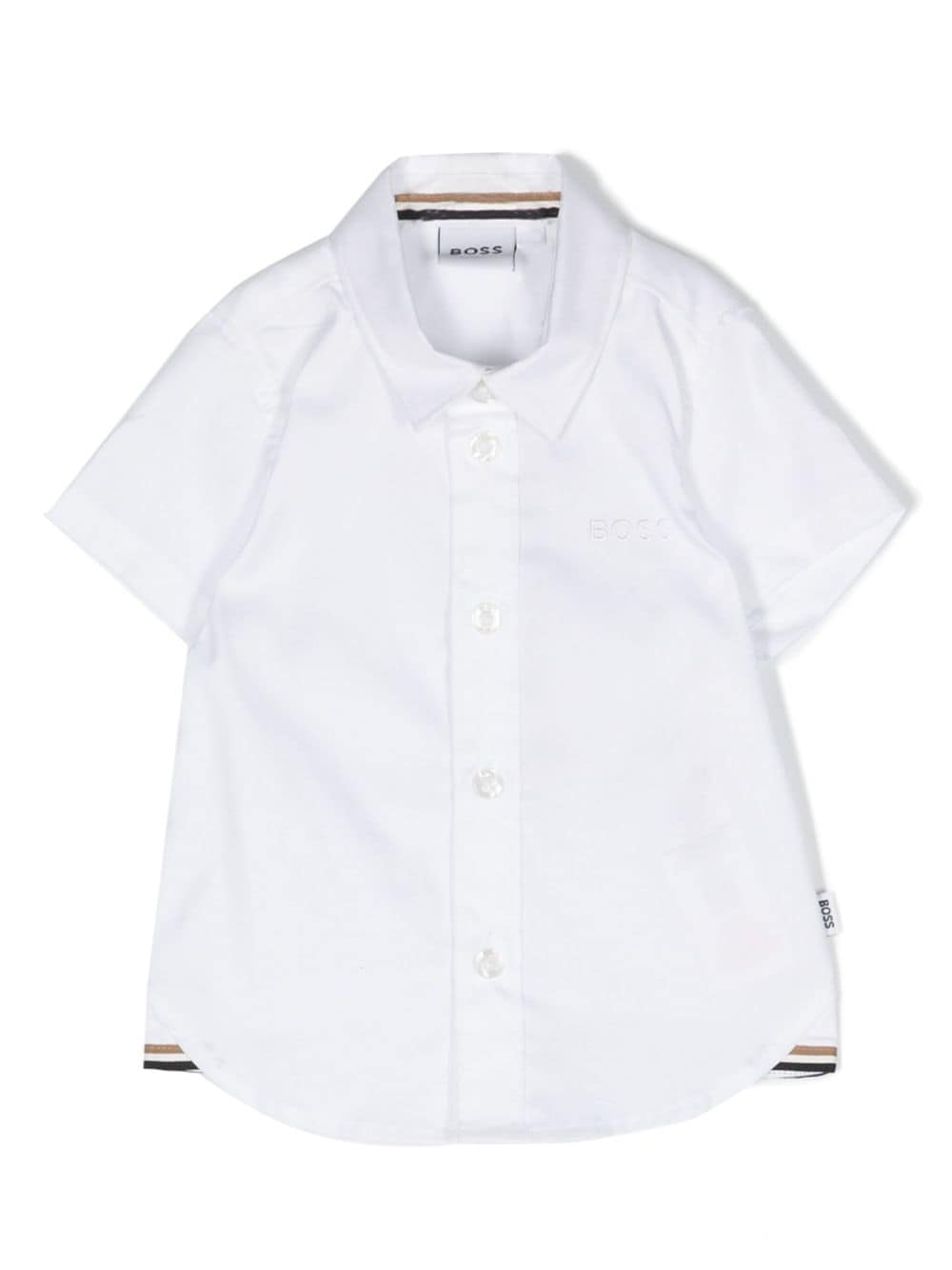 BOSS Kidswear embroidered-logo cotton shirt - White von BOSS Kidswear