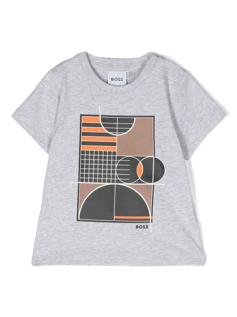 BOSS Kidswear graphic-print cotton T-Shirt - Grey von BOSS Kidswear