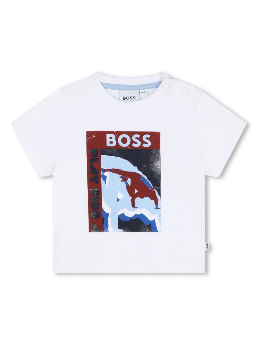 BOSS Kidswear graphic-print cotton T-shirt - White von BOSS Kidswear