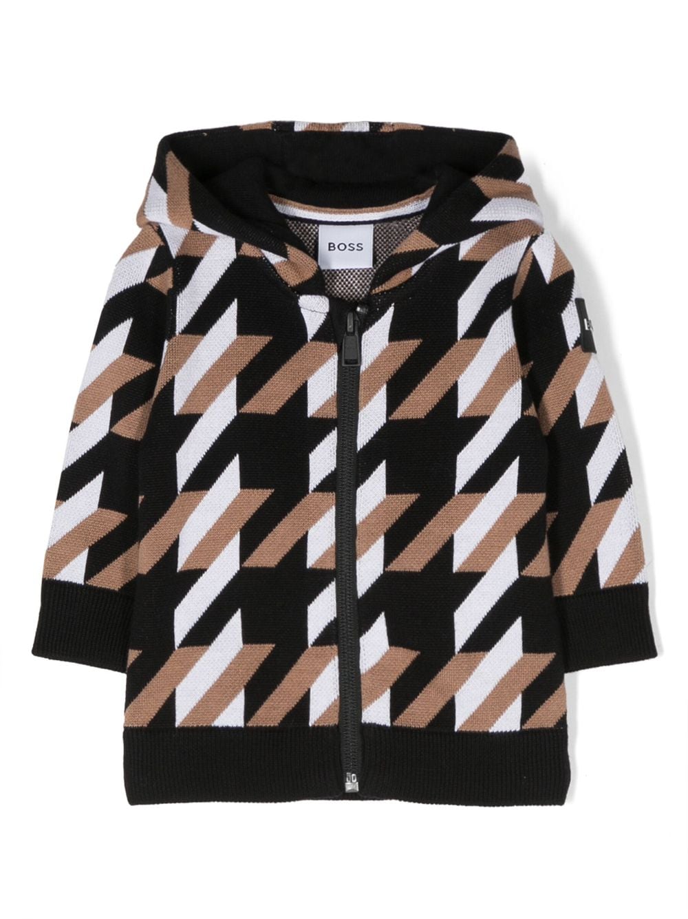 BOSS Kidswear graphic-print zip-fastening hoodie - Brown von BOSS Kidswear