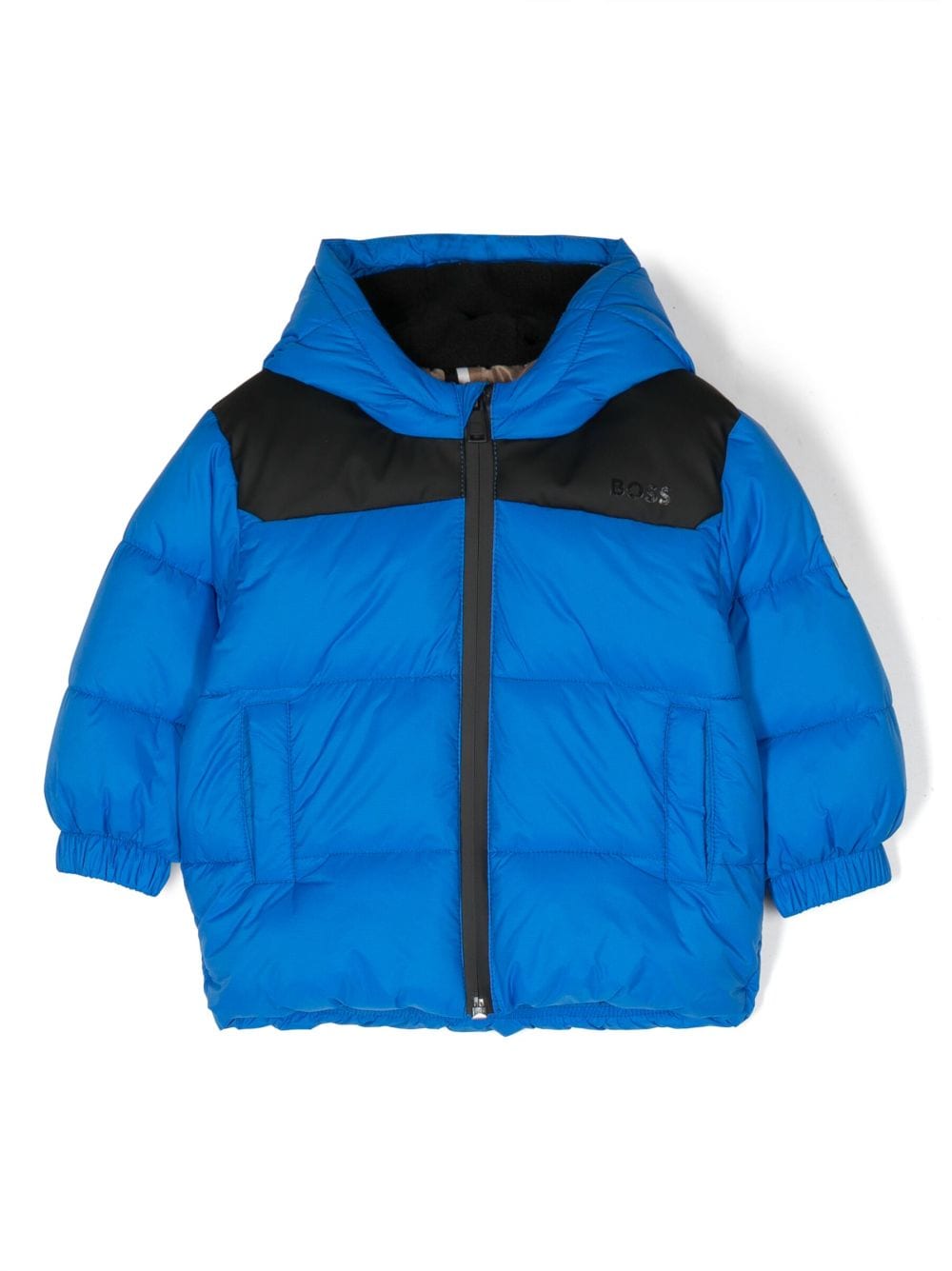 BOSS Kidswear hooded quilted jacket - Blue von BOSS Kidswear