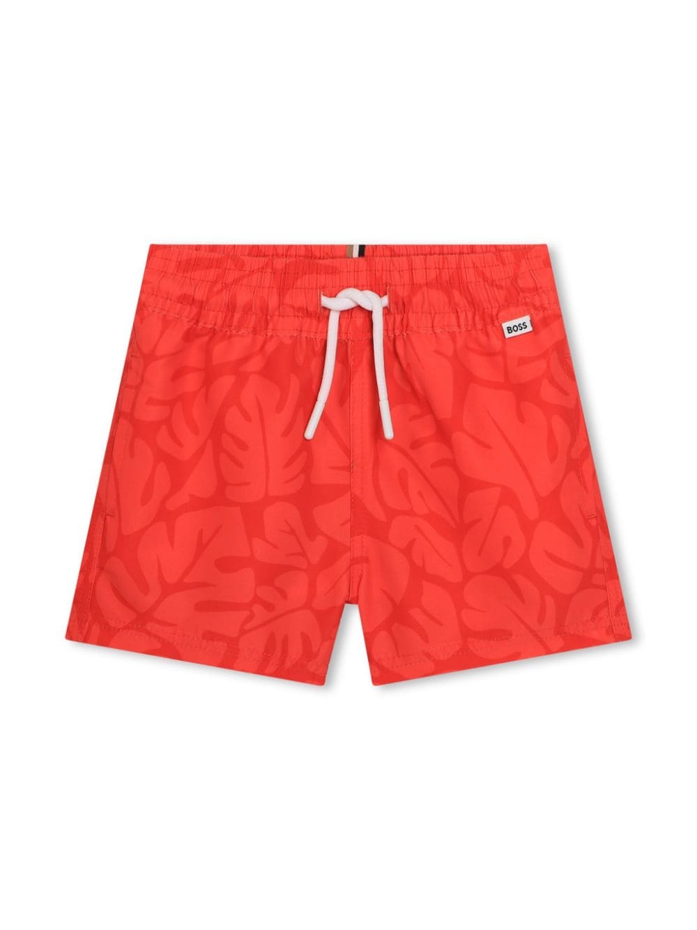 BOSS Kidswear leaf-print drawstring swim shorts - Red von BOSS Kidswear