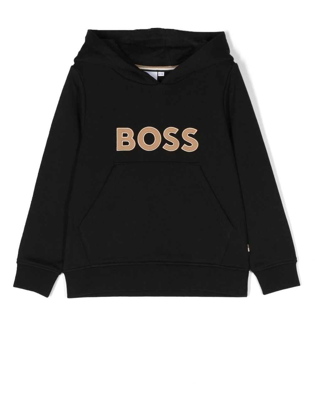 BOSS Kidswear logo-appliqué cotton-blend hoodie - Black von BOSS Kidswear