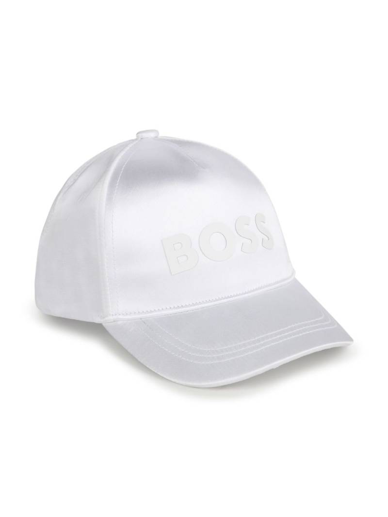 BOSS Kidswear logo-appliqué striped-strap cap - White von BOSS Kidswear