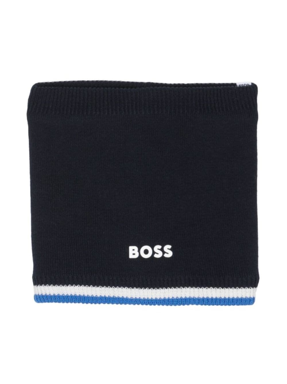 BOSS Kidswear logo-embossed knitted scarf - Blue von BOSS Kidswear