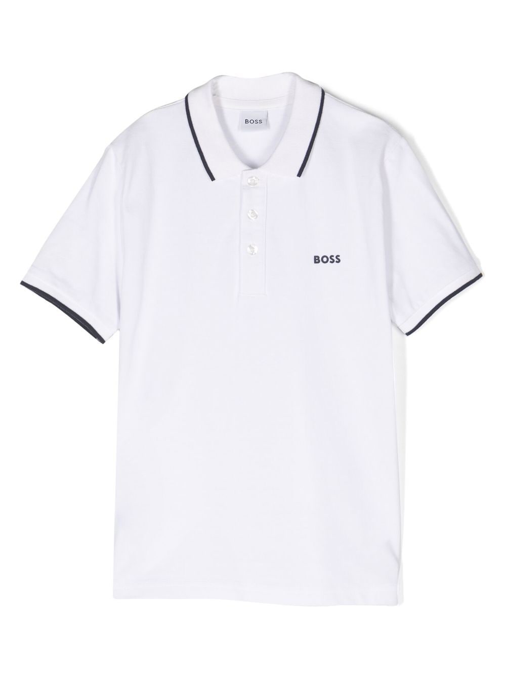 BOSS Kidswear logo-embossed polo shirt - White von BOSS Kidswear