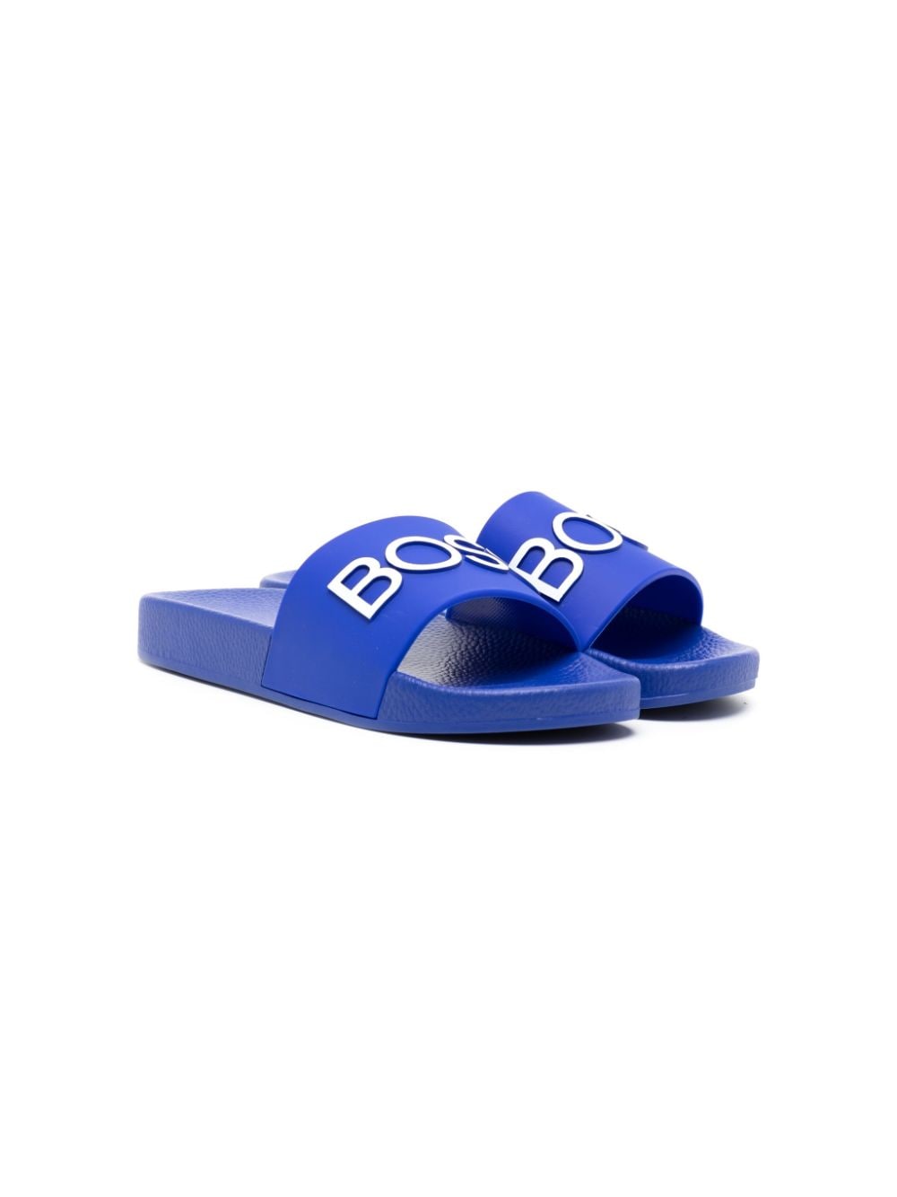 BOSS Kidswear logo-embossed slides - Blue von BOSS Kidswear