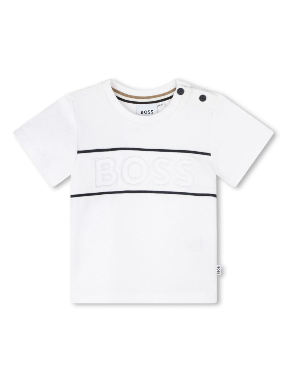 BOSS Kidswear logo-embroidered crew-neck T-shirt - White von BOSS Kidswear