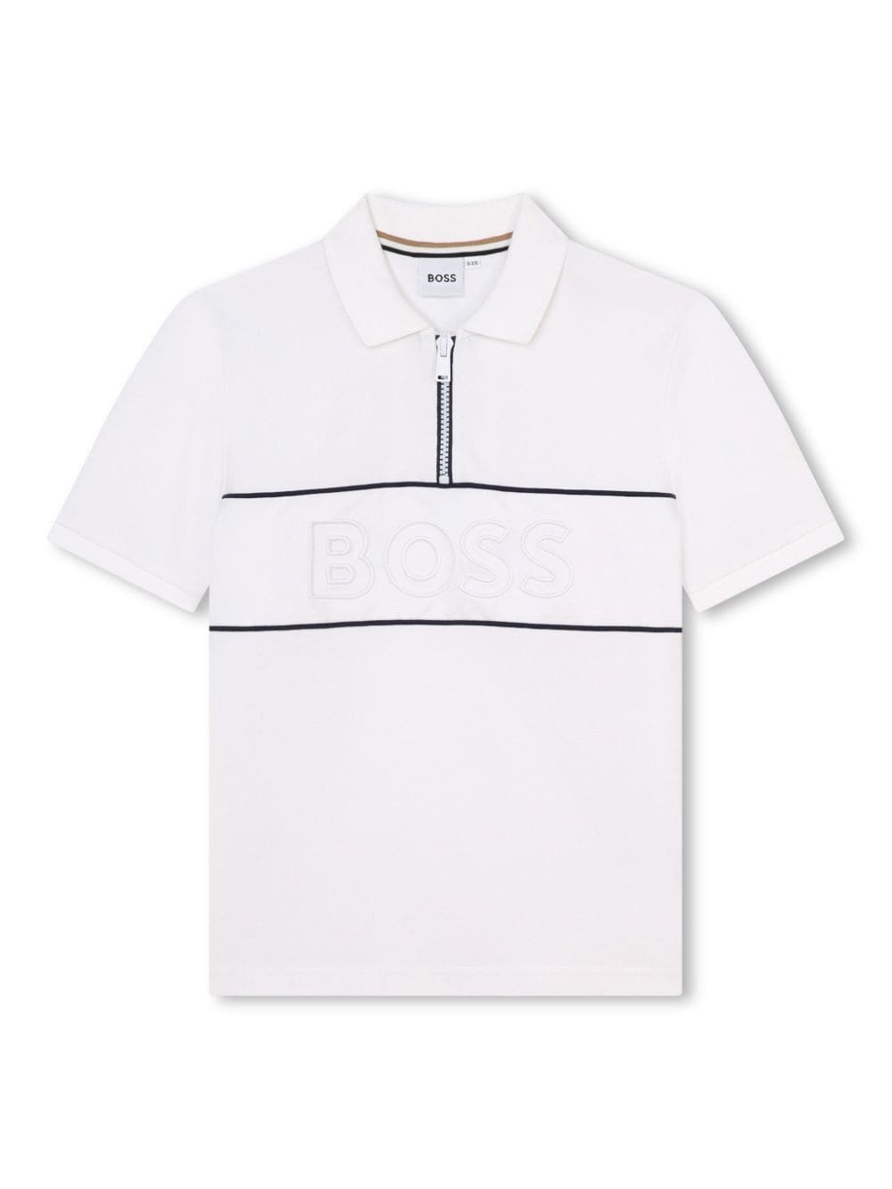 BOSS Kidswear logo-embroidered stretch-cotton polo shirt - White von BOSS Kidswear