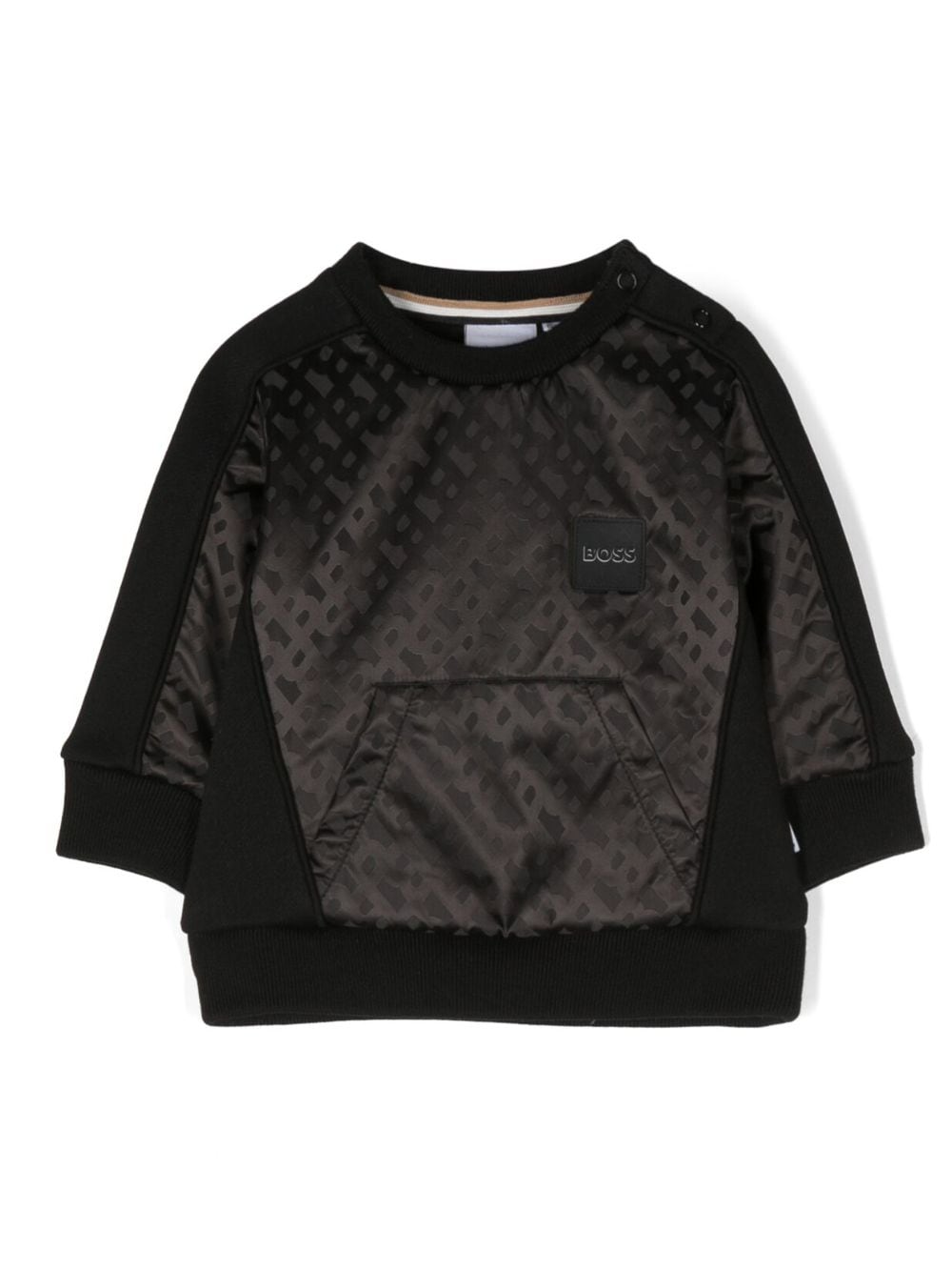 BOSS Kidswear logo-patch long-sleeve sweatshirt - Black von BOSS Kidswear