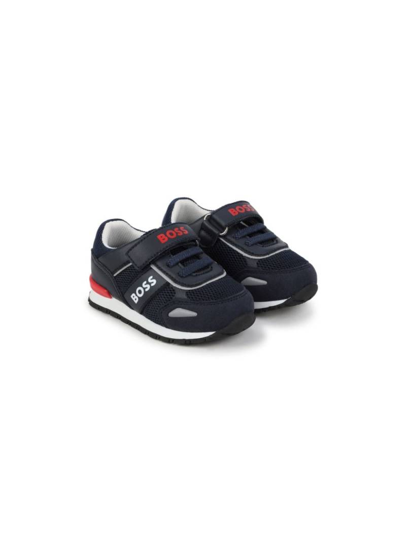 BOSS Kidswear logo-print colour-block panelled sneakers - Blue von BOSS Kidswear