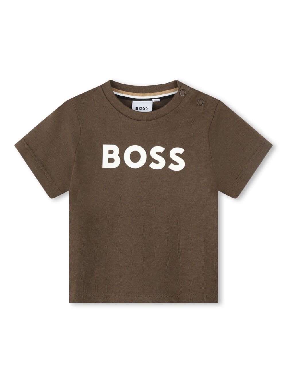 BOSS Kidswear logo-print cotton T-shirt - Brown von BOSS Kidswear