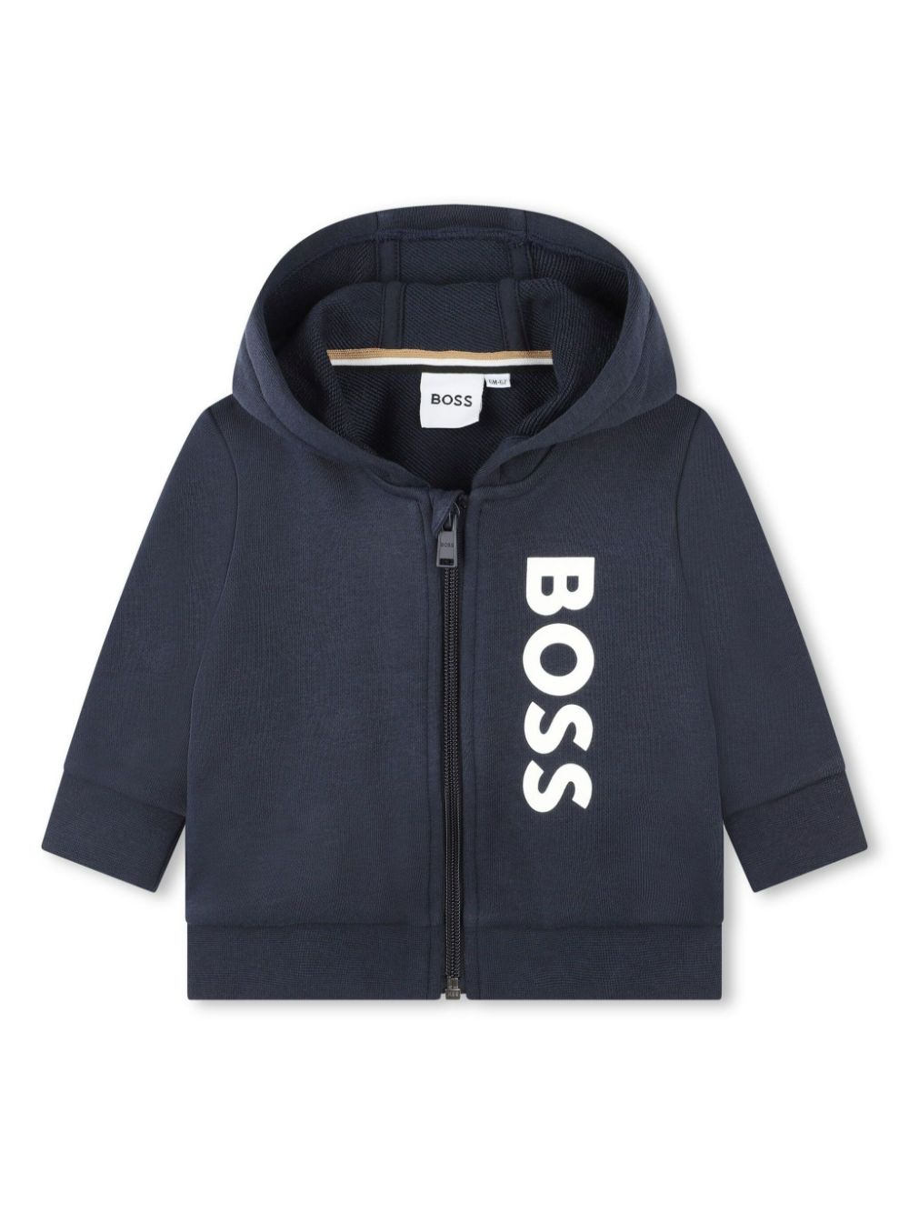 BOSS Kidswear logo-print cotton-blend hoodie - Blue von BOSS Kidswear