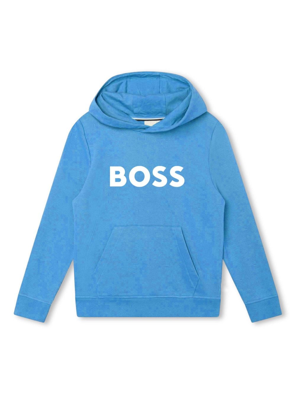 BOSS Kidswear logo-print cotton hoodie - Blue von BOSS Kidswear