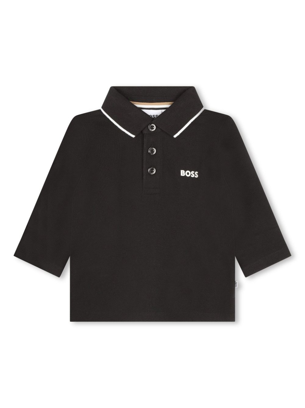 BOSS Kidswear logo-print cotton polo shirt - Black von BOSS Kidswear