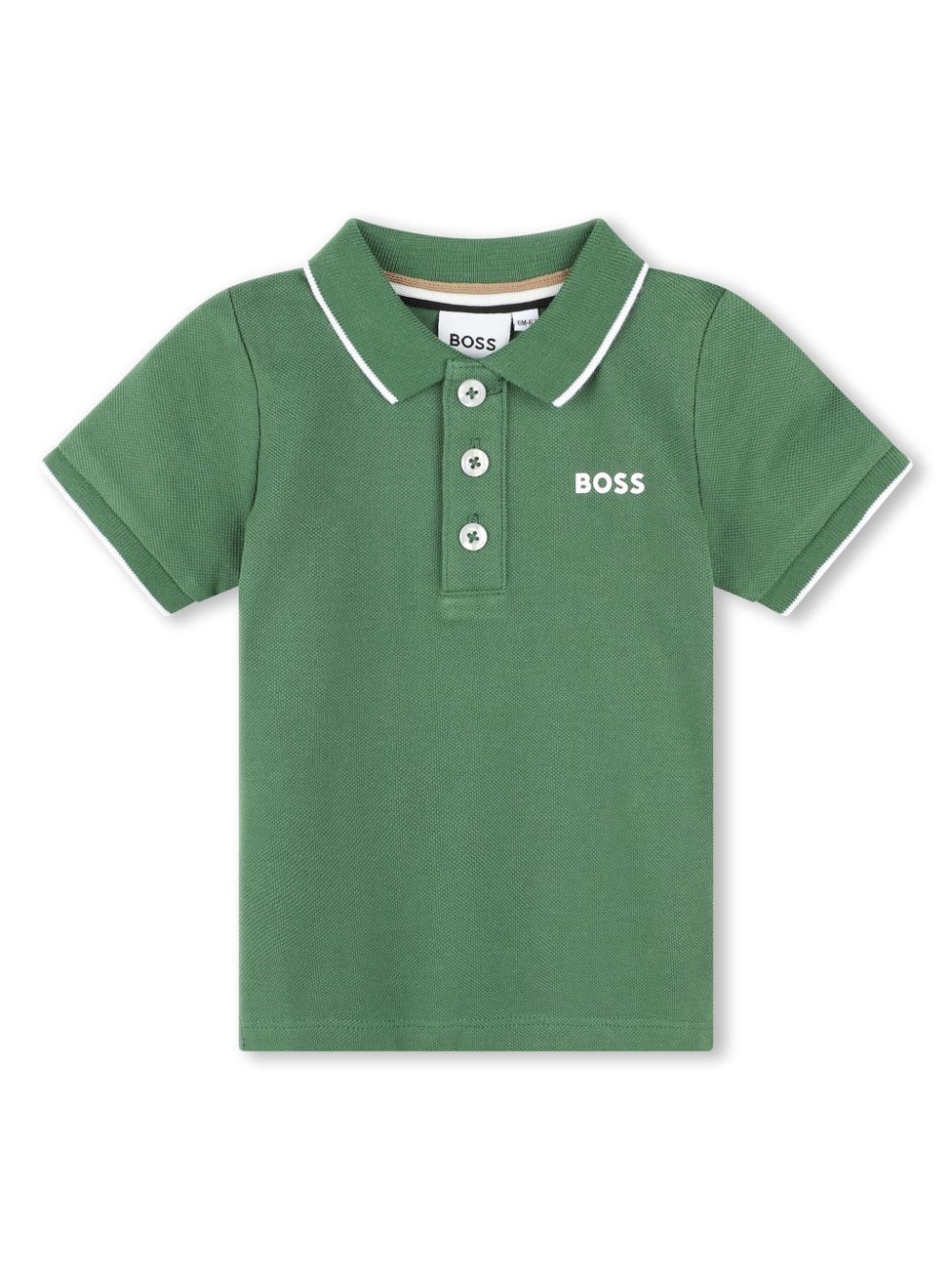 BOSS Kidswear logo-print cotton polo shirt - Green von BOSS Kidswear