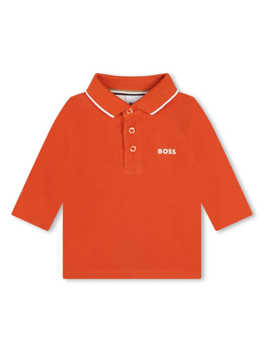 BOSS Kidswear logo-print cotton polo shirt - Orange von BOSS Kidswear