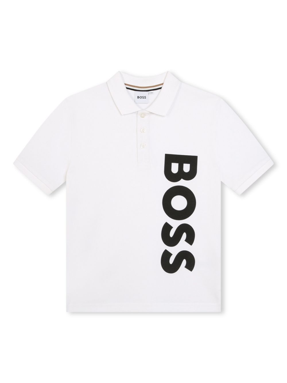 BOSS Kidswear logo-print cotton polo shirt - White von BOSS Kidswear