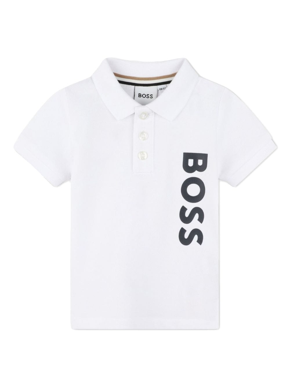 BOSS Kidswear logo-print cotton polo shirt - White von BOSS Kidswear