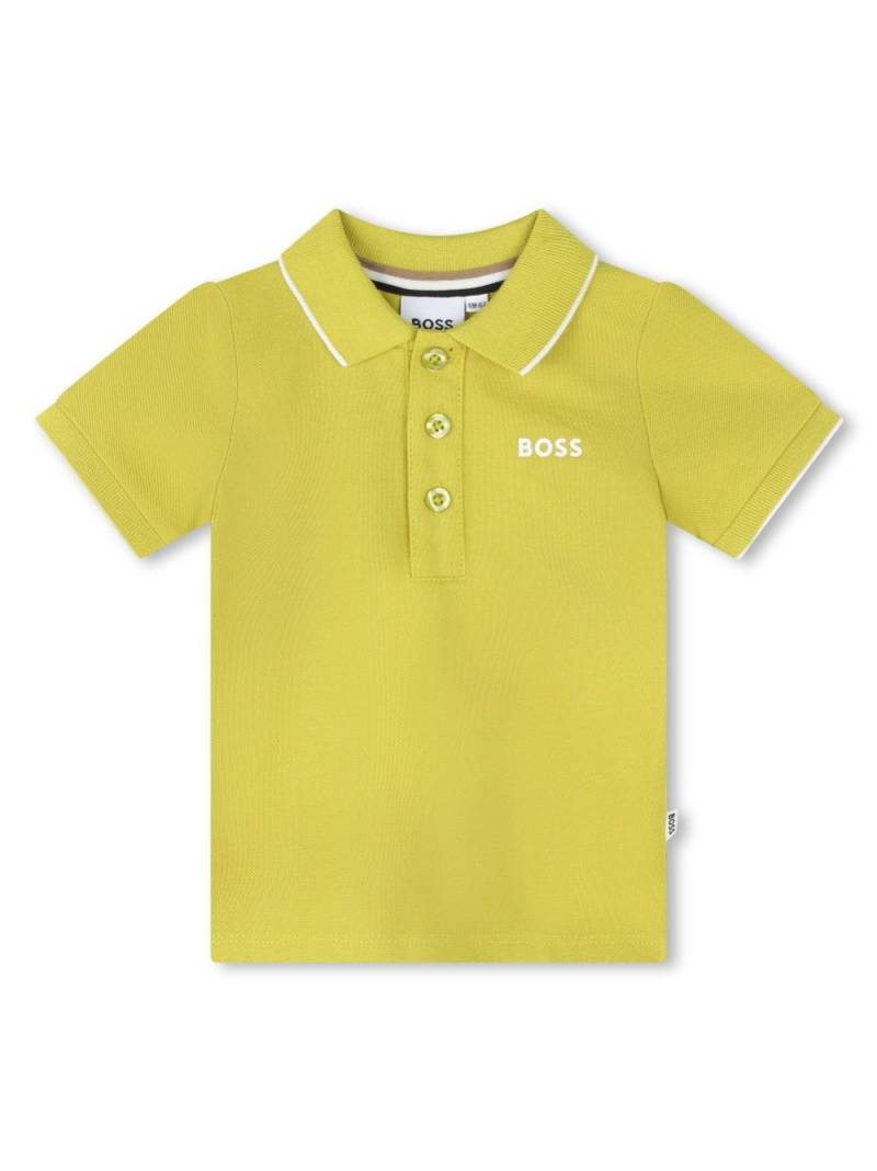 BOSS Kidswear logo-print cotton polo shirt - Yellow von BOSS Kidswear