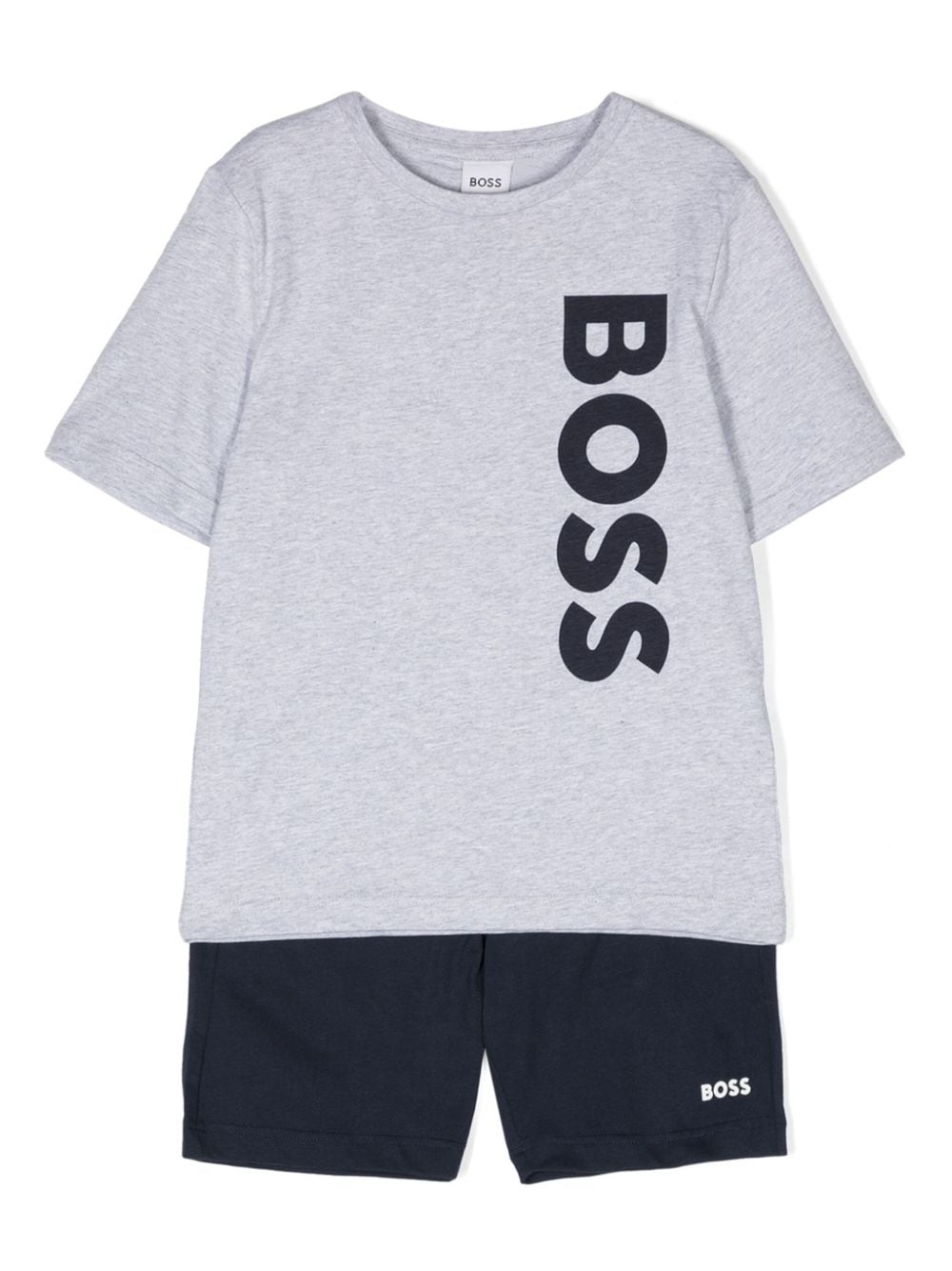 BOSS Kidswear logo-print cotton short set - Grey von BOSS Kidswear