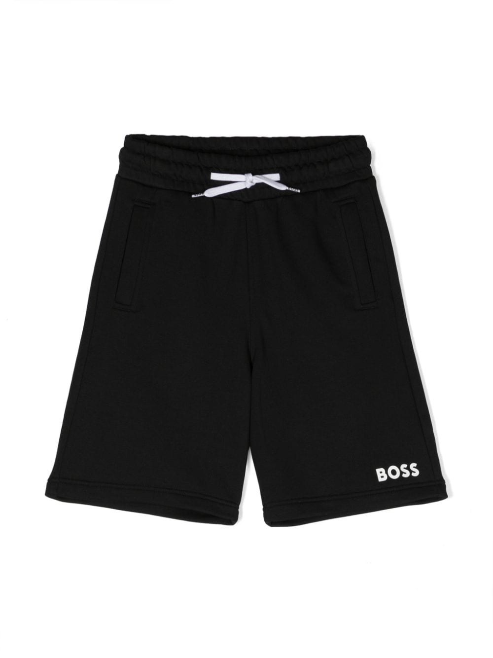 BOSS Kidswear logo-print cotton shorts - Black von BOSS Kidswear