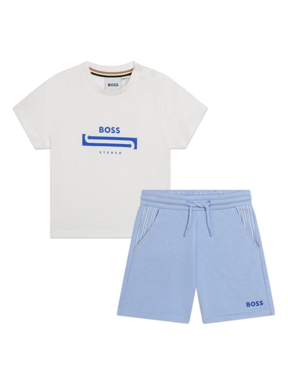 BOSS Kidswear logo-print cotton shorts set - White von BOSS Kidswear