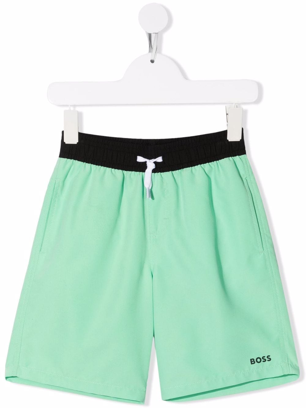 BOSS Kidswear logo-print detail swim shorts - Green von BOSS Kidswear