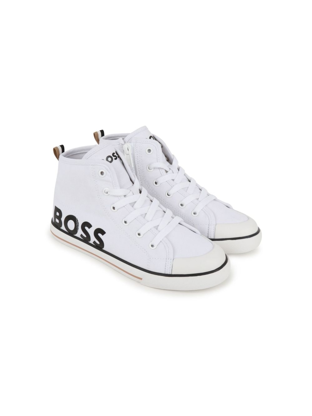 BOSS Kidswear logo-print high-top sneakers - White von BOSS Kidswear