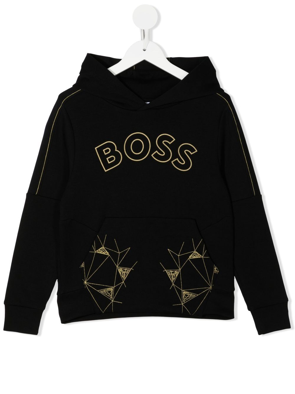 BOSS Kidswear logo-print hoodie - Black von BOSS Kidswear