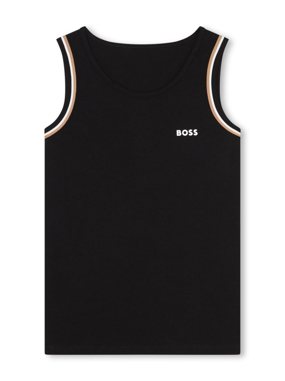 BOSS Kidswear logo-print jersey tank top - Black von BOSS Kidswear