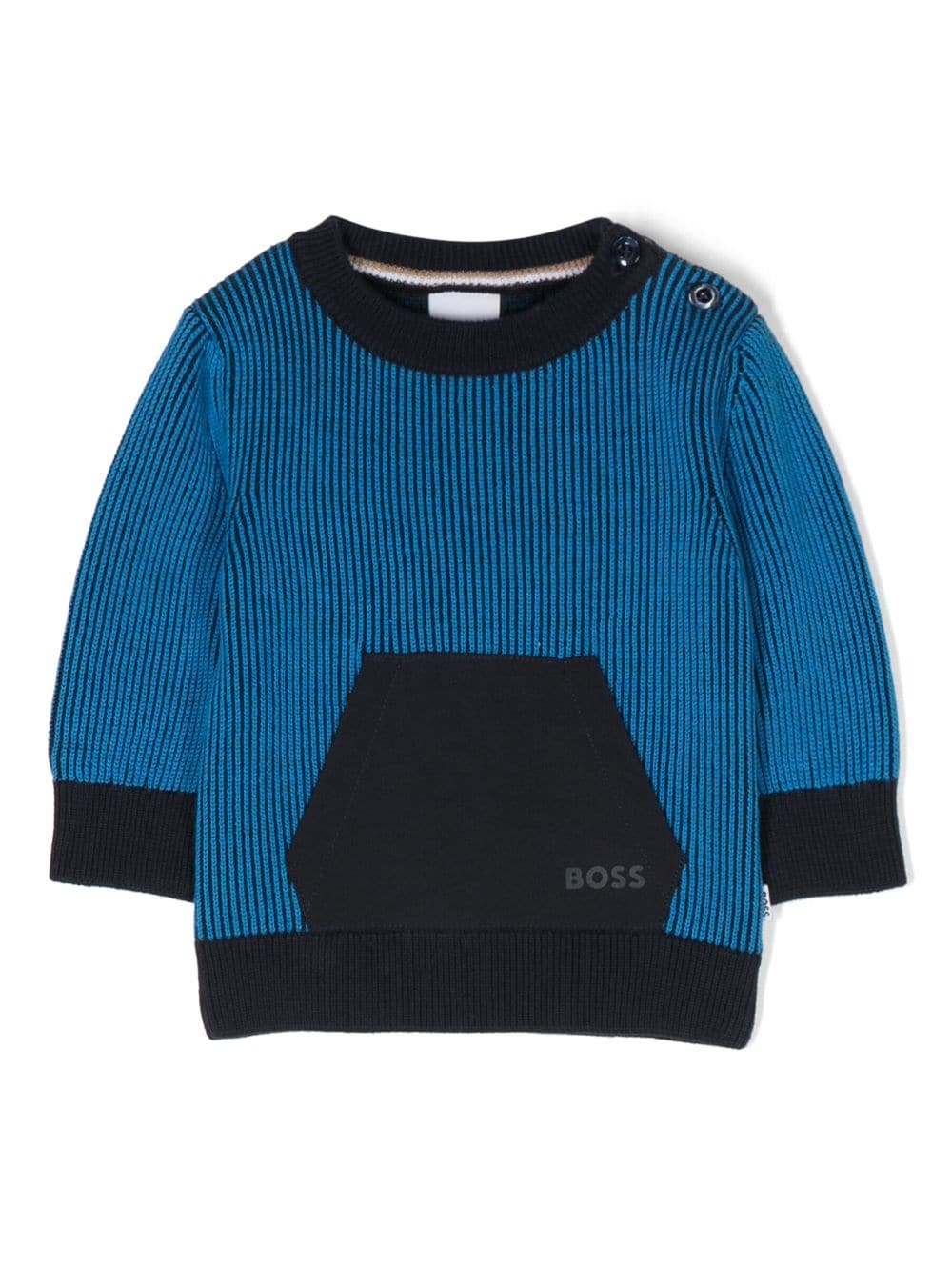 BOSS Kidswear logo-print knitted jumper - Blue von BOSS Kidswear