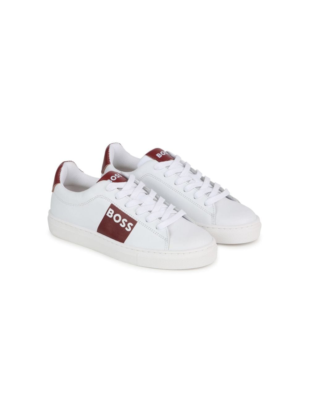 BOSS Kidswear logo-print lace-up sneakers - White von BOSS Kidswear