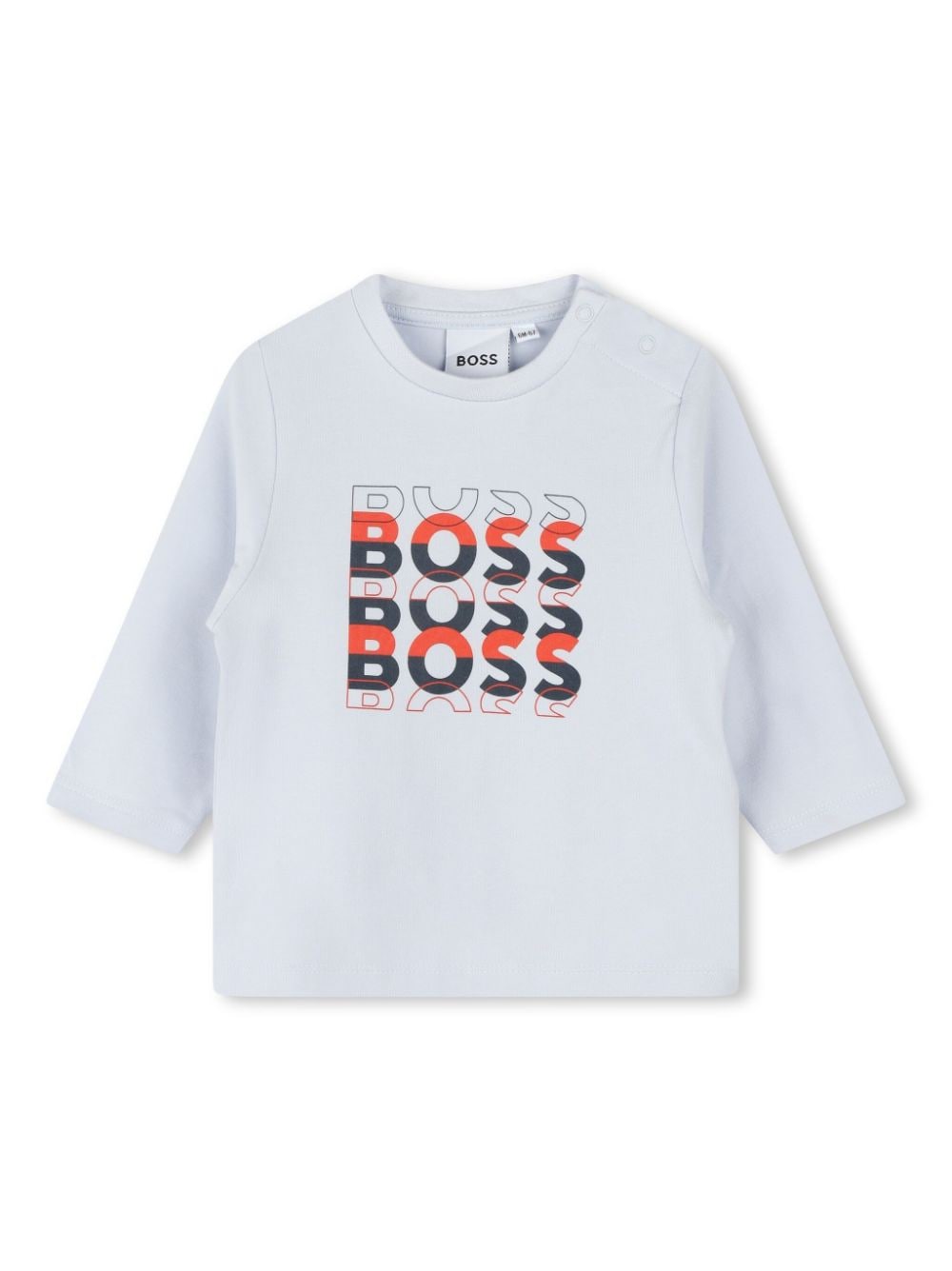 BOSS Kidswear logo-print long-sleeve T-shirt - Blue von BOSS Kidswear